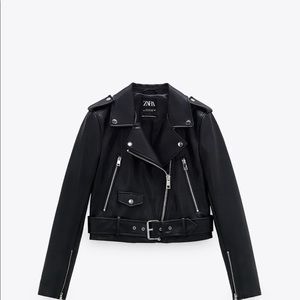 ZARA FAUX LEATHER MOTO JACKET TRF